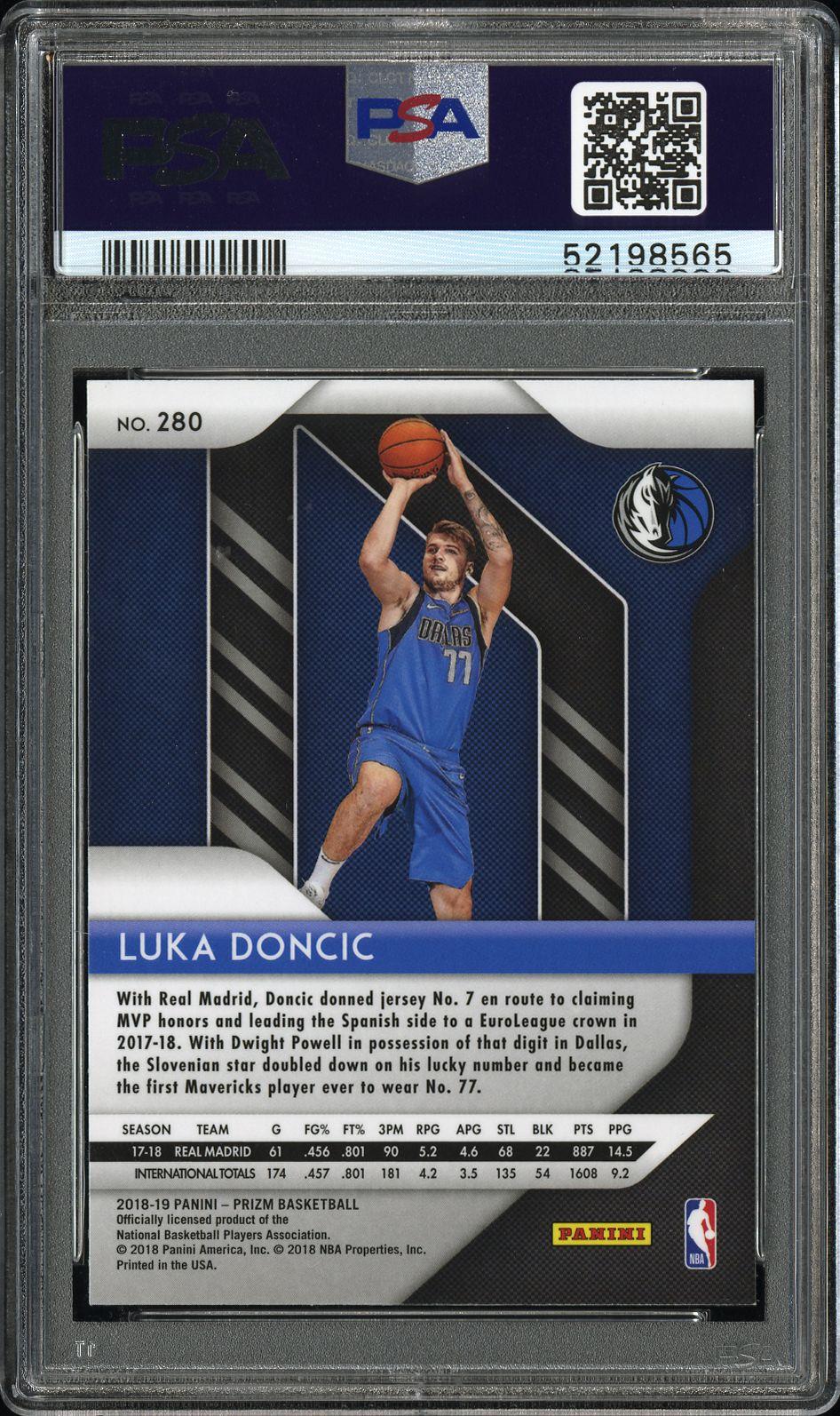 Luka Doncic 2018 Panini Prizm #280 PSA 10