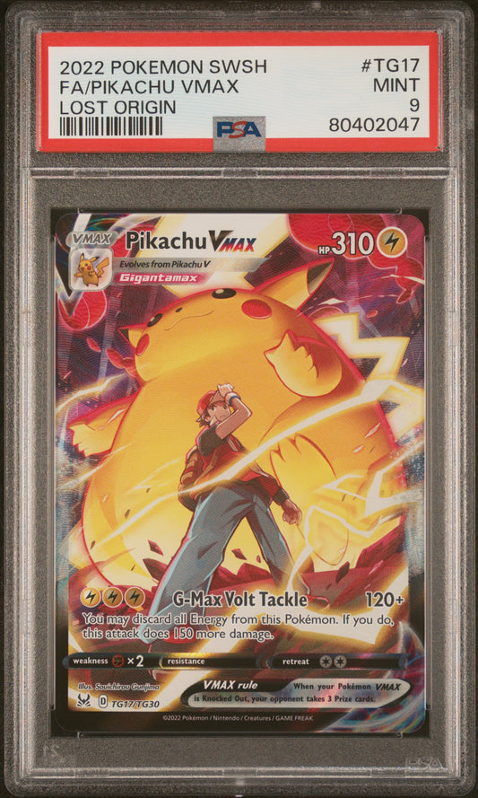 Fa/Pikachu Vmax 2022 Pokemon Sword & Shield Lost Origin #TG17 Lost Origin PSA 9