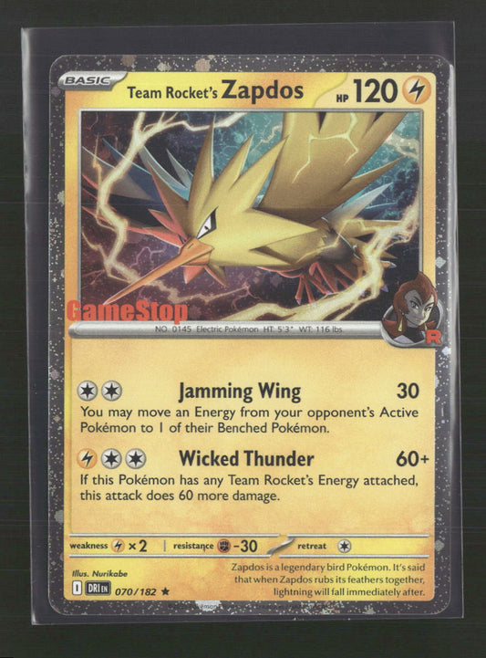 Team Rocket's Zapdos SV10: Destined Rivals #070/182