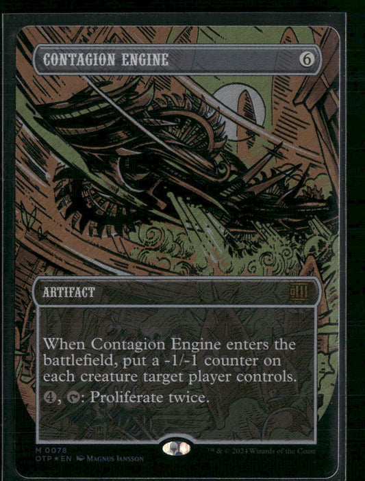 Contagion Engine (Textured Foil) Outlaws of Thunder Junction: Breaking News #78