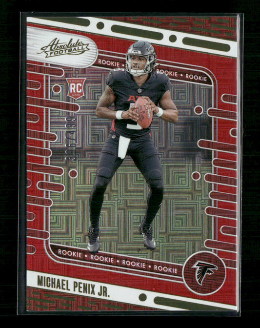 Michael Penix Jr. 2024 Panini Absolute #108 Red Squares #/499