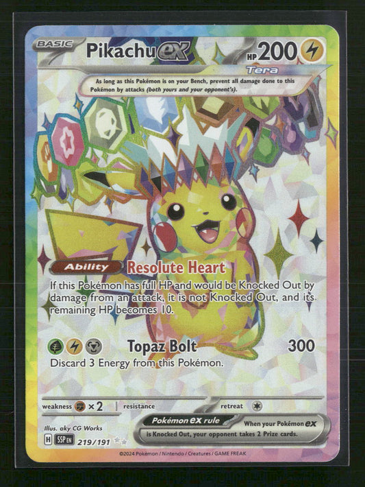 Pikachu ex SV08: Surging Sparks #219/191