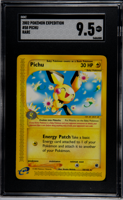 Pichu 2002 Pokemon Expedition #58 Rare SGC 9.5