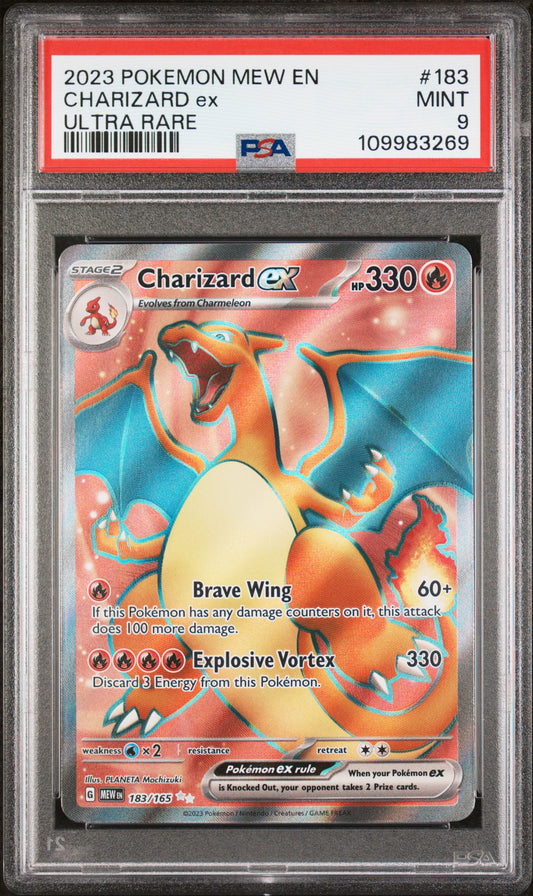 Charizard Ex 2023 Pokemon Mew En-151 #183 Ultra Rare PSA 9