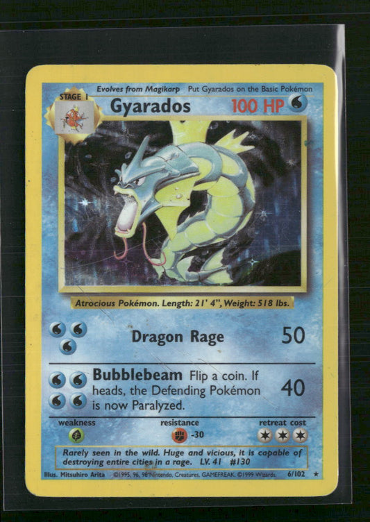 Gyarados Base Set #006/102 - Damaged