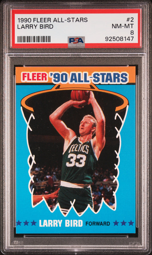 Larry Bird 1990 Fleer All-Stars #2 PSA 8