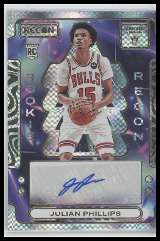 Julian Phillips 2023-24 Panini #RRS-PHL Rookie Recon Signatures Effect #/25