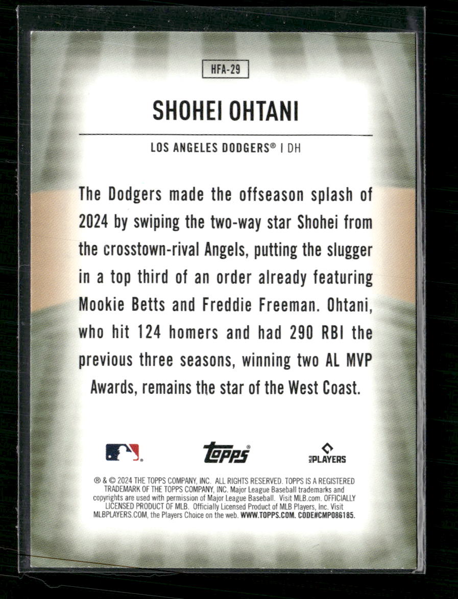 Shohei Ohtani 2024 Topps Update #HFA-29 Home Field Advantage