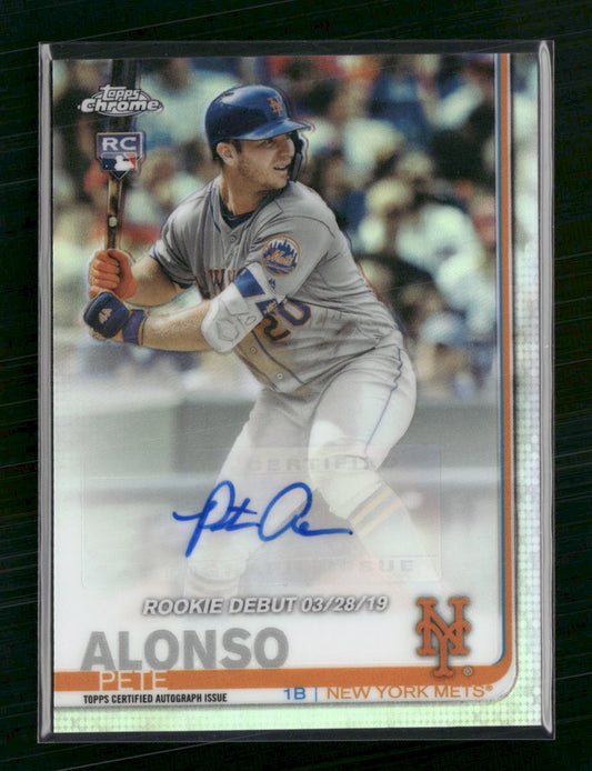 Pete Alonso 2019 Topps Chrome Update #RDA-PA Autographs