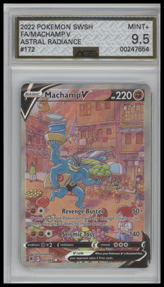 Machamp V (Alternate Full Art) SWSH10: Astral Radiance #172/189 Graded AGS 9.5