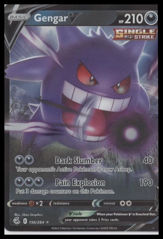 Gengar V SWSH08: Fusion Strike #156/264