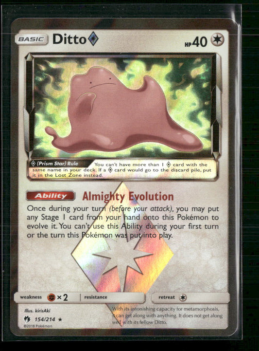 Ditto Prism Star SM - Lost Thunder #154/214