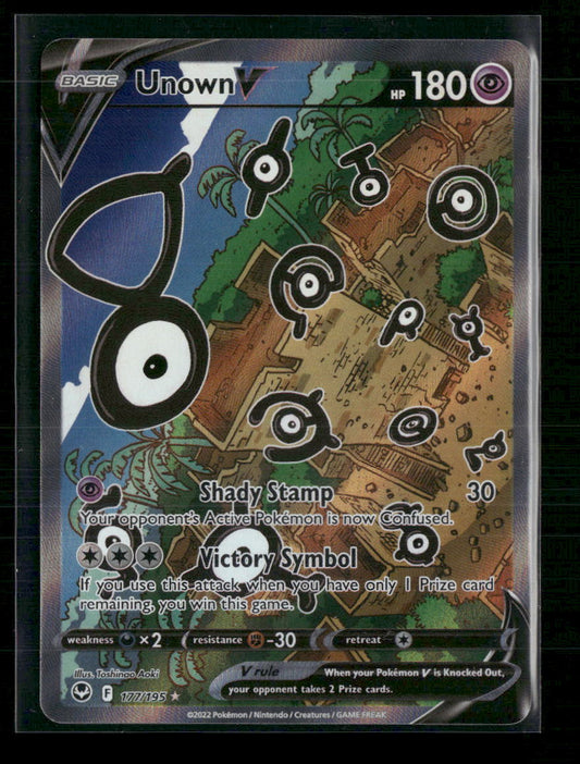 Unown V (Alternate Full Art) SWSH12: Silver Tempest #177/195