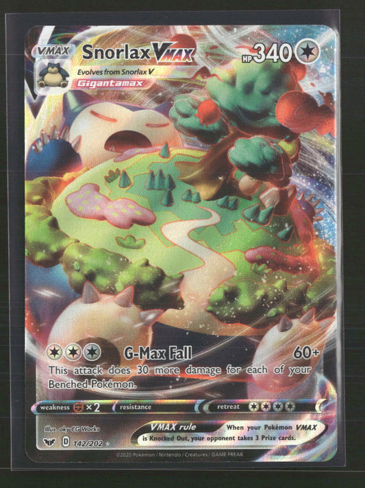 Snorlax VMAX SWSH01: Sword & Shield Base Set #142/202