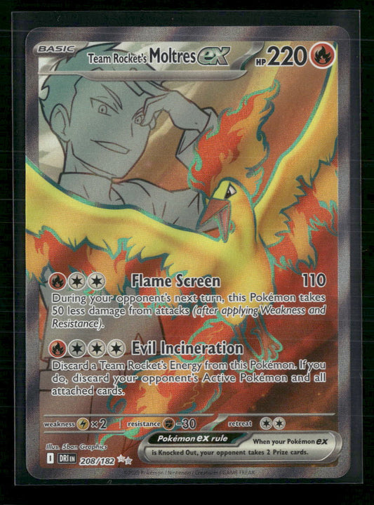 Team Rocket's Moltres ex SV10: Destined Rivals #208/182