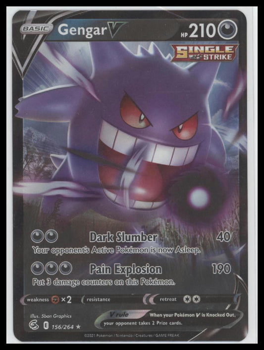 Gengar V SWSH08: Fusion Strike #156/264
