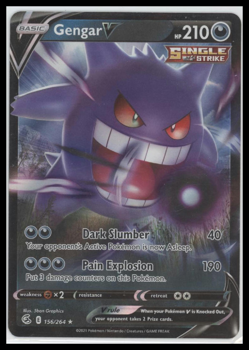 Gengar V SWSH08: Fusion Strike #156/264