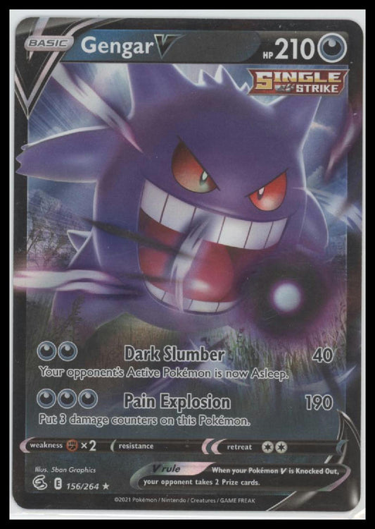 Gengar V SWSH08: Fusion Strike #156/264