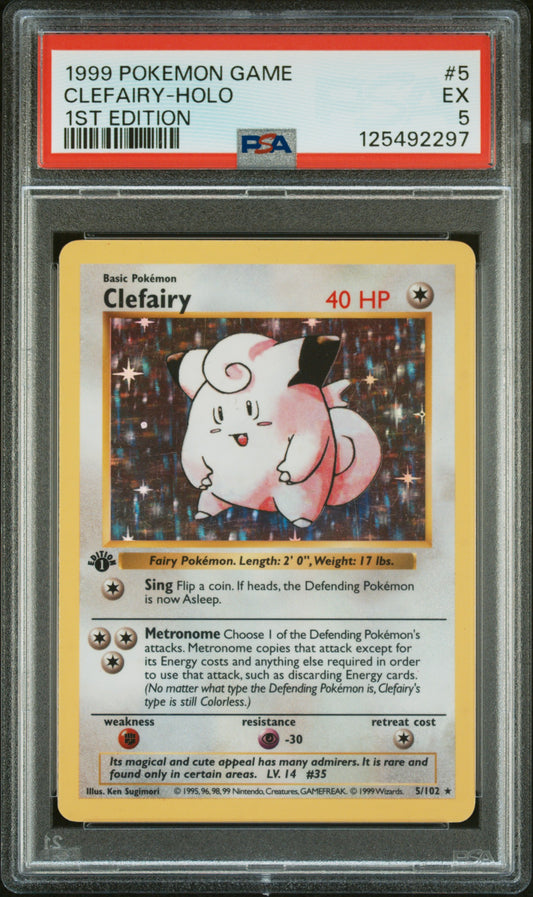 Clefairy-Holo 1999 Pokemon Game #5 1st Edition PSA 5