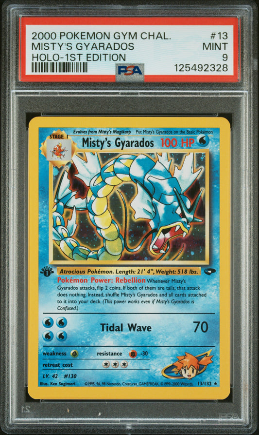Misty'S Gyarados 2000 Pokemon Gym Challenge #13 Holo-1st Edition PSA 9