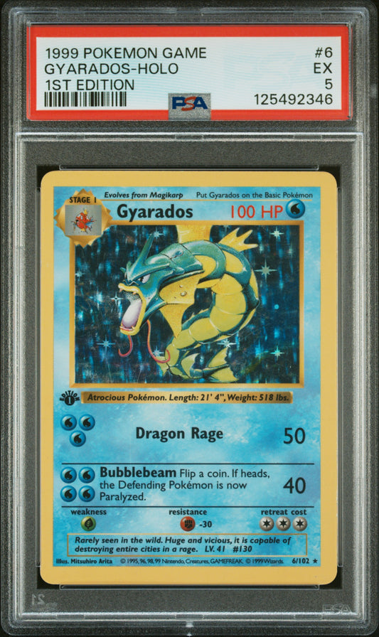 Gyarados-Holo 1999 Pokemon Game #6 1st Edition PSA 5