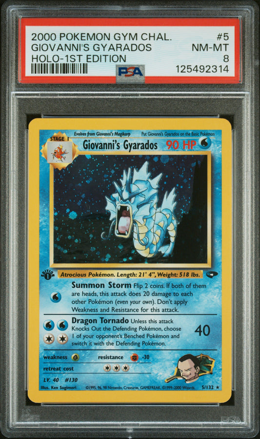 Giovanni'S Gyarados 2000 Pokemon Gym Challenge #5 Holo-1st Edition PSA 8