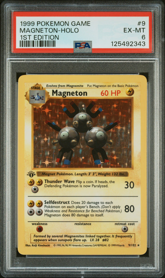 Magneton-Holo 1999 Pokemon Game #9 1st Edition PSA 6
