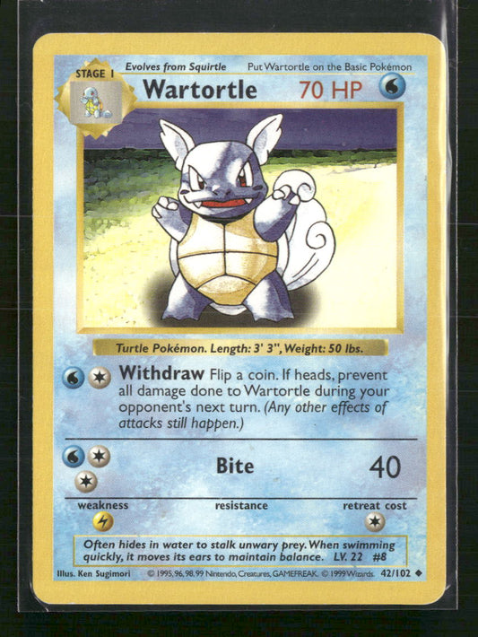 Wartortle Base Set (Shadowless) #042/102