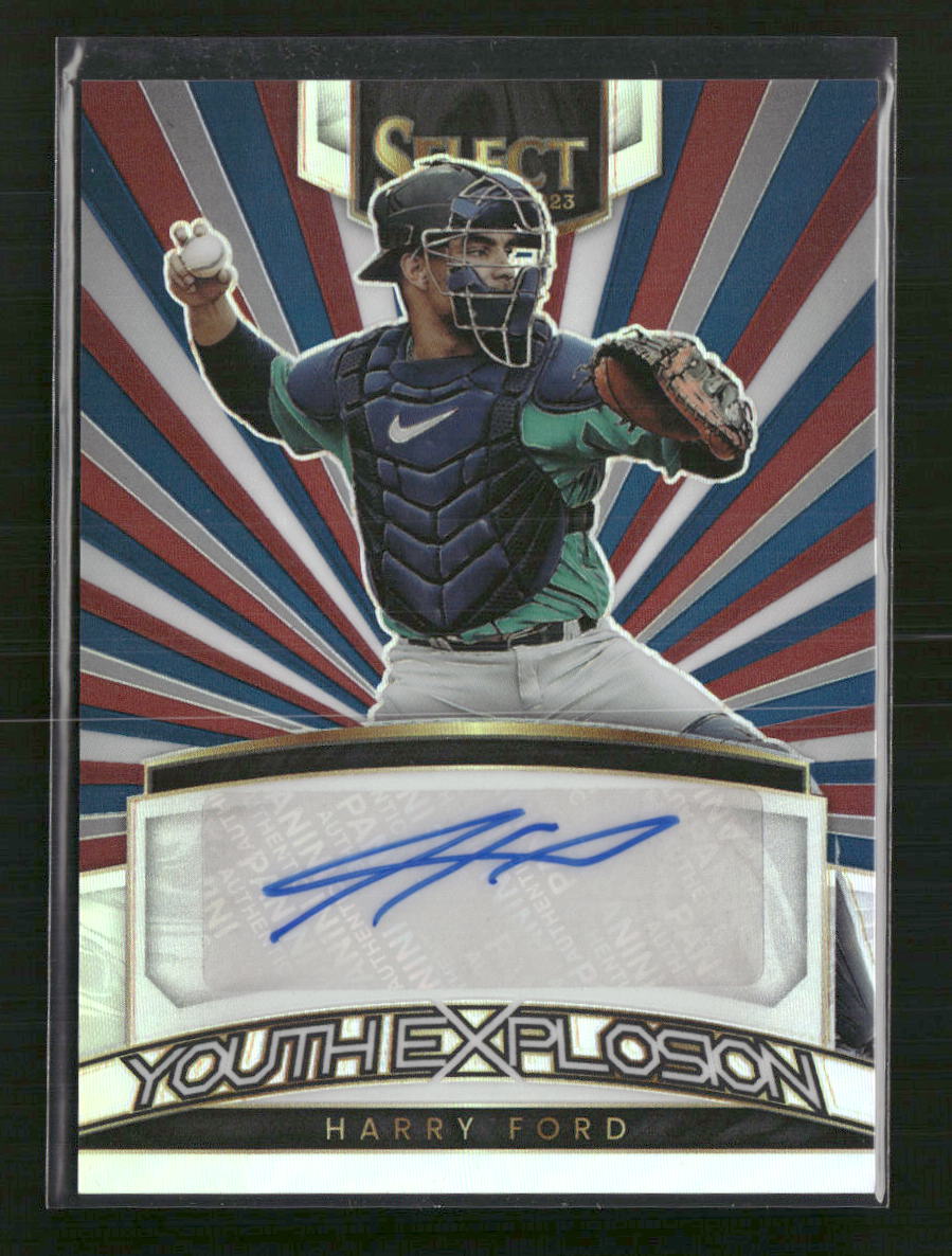 Harry Ford 2023 Panini #YES-HF Youth Explosion Signatures Tri-Color Prizm #/49