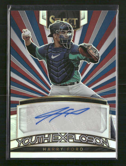 Harry Ford 2023 Panini #YES-HF Youth Explosion Signatures Tri-Color Prizm #/49