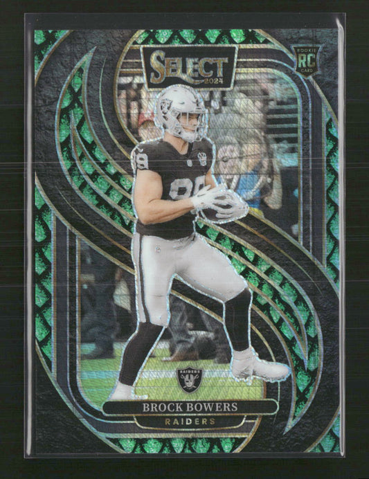 Brock Bowers 2024 Panini Select #118 Dragons scale prizm