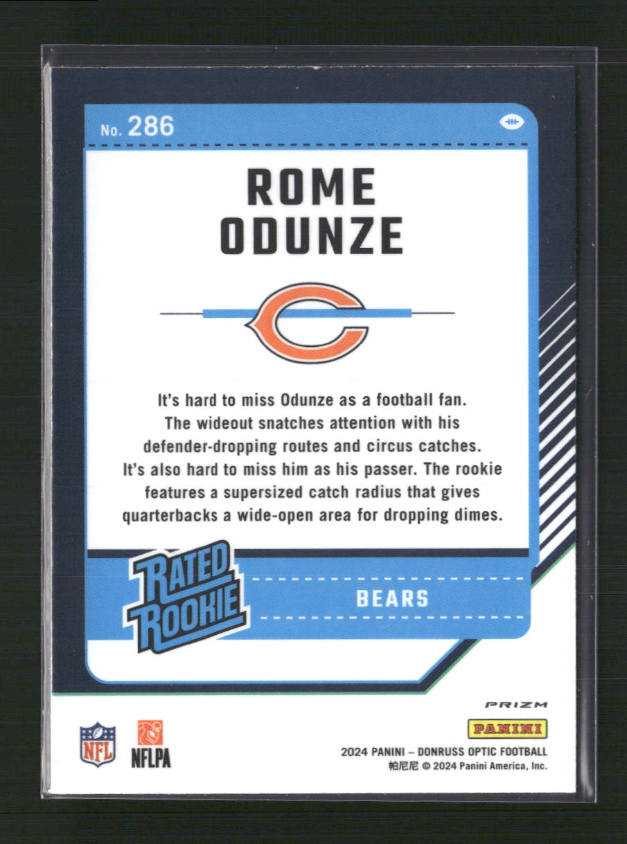 Rome Odunze 2024 Donruss Optic #286 Stars