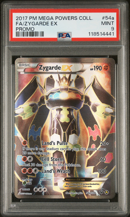 Zygarde Ex 2017 Pokemon Mega Powers Collection Promo #54a Promo PSA 9