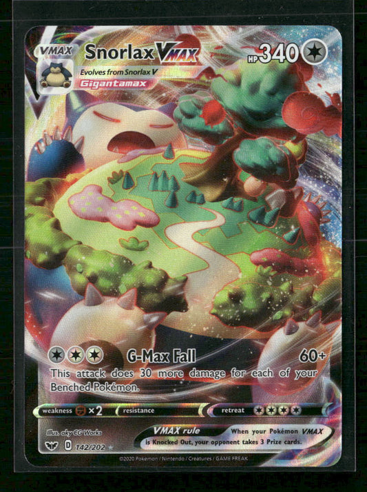 Snorlax VMAX SWSH01: Sword & Shield Base Set #142/202