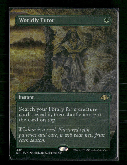 Worldly Tutor (Borderless) Dominaria Remastered #442