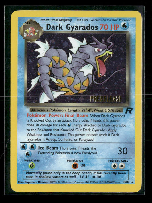 Dark Gyarados (Prerelease) WoTC Promo #08/82