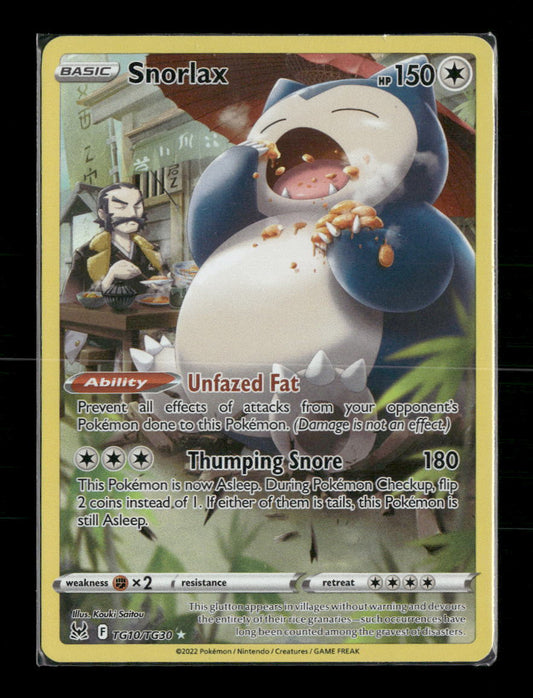 Snorlax SWSH11: Lost Origin Trainer Gallery #TG10/TG30