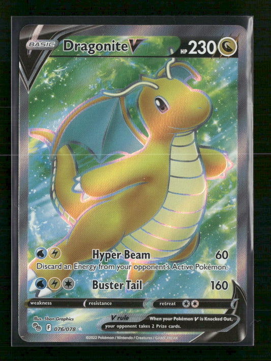 Dragonite V (Full Art) Pokemon GO #076/078