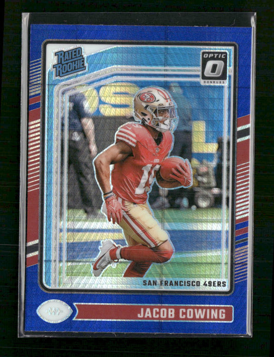 2024 Panini Optic Rookie JACOB COWING #236 Hyper Blue