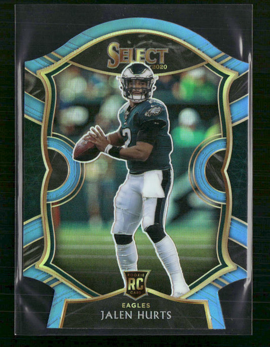 Jalen Hurts 2020 Panini Select #50 Rookie Card Blue Prizm