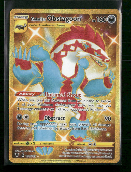 Galarian Obstagoon (Secret) SWSH04: Vivid Voltage #198/185