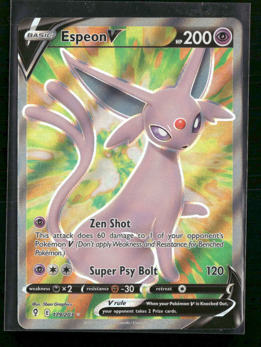 Espeon V (Full Art) SWSH07: Evolving Skies #179/203