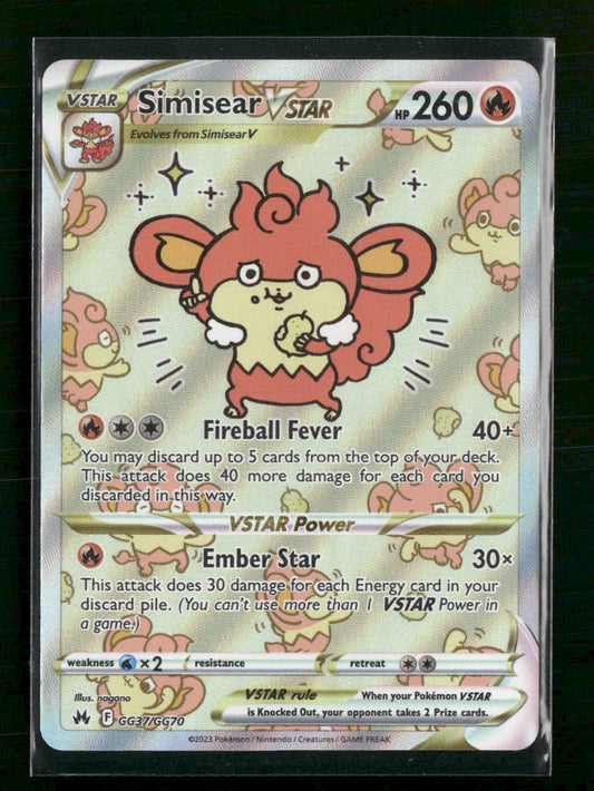 Simisear VSTAR Crown Zenith: Galarian Gallery #GG37/GG70