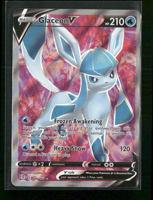 Glaceon V (Full Art) SWSH07: Evolving Skies #174/203
