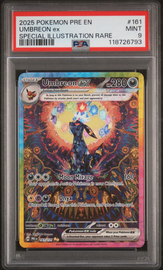 2025 Pre En-Prismatic Evolutions Special Illustration Rare Umbreon Ex 9 PSA #161