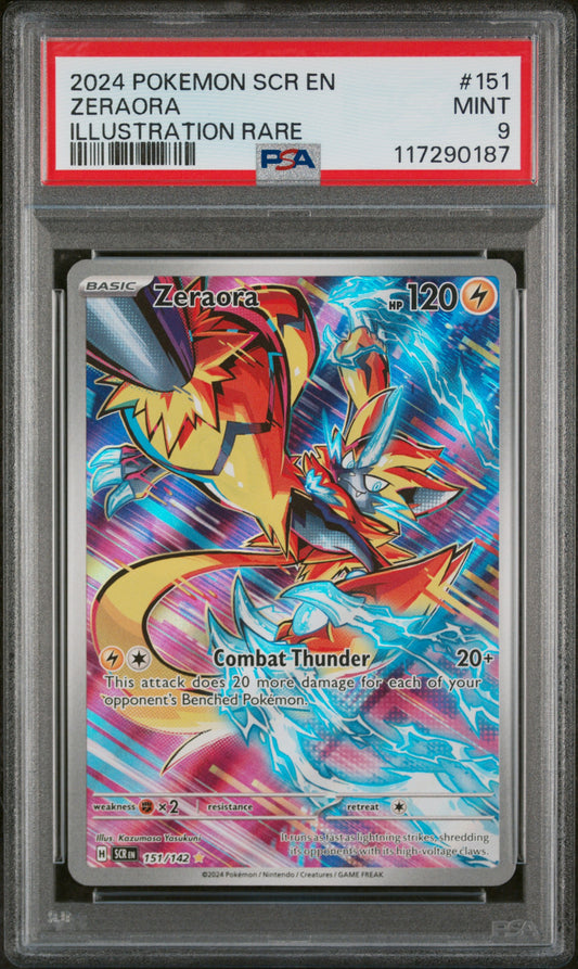 Zeraora 2024 PokemonStellar Crown Illustration Rare 9 PSA #151