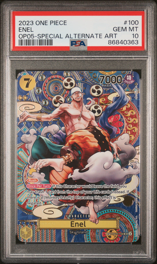 2023 One Piece Op05-Awakening Of The New Era Enel 10 PSA #100