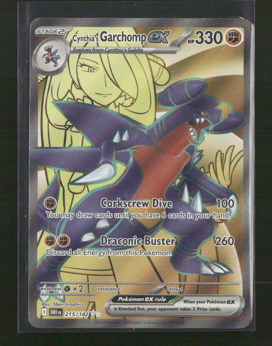 SV10: Destined Rivals Cynthia's Garchomp ex #215/182