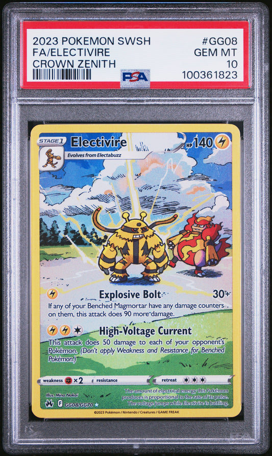 2023 Pokemon Sword And Shield Crown Zenith Crown Zenith Electivire 10 PSA #GG08