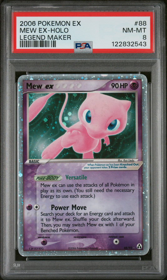 2006 Pokemon Ex Legend Maker Legend Maker Mew Ex-Holo 8 PSA #88